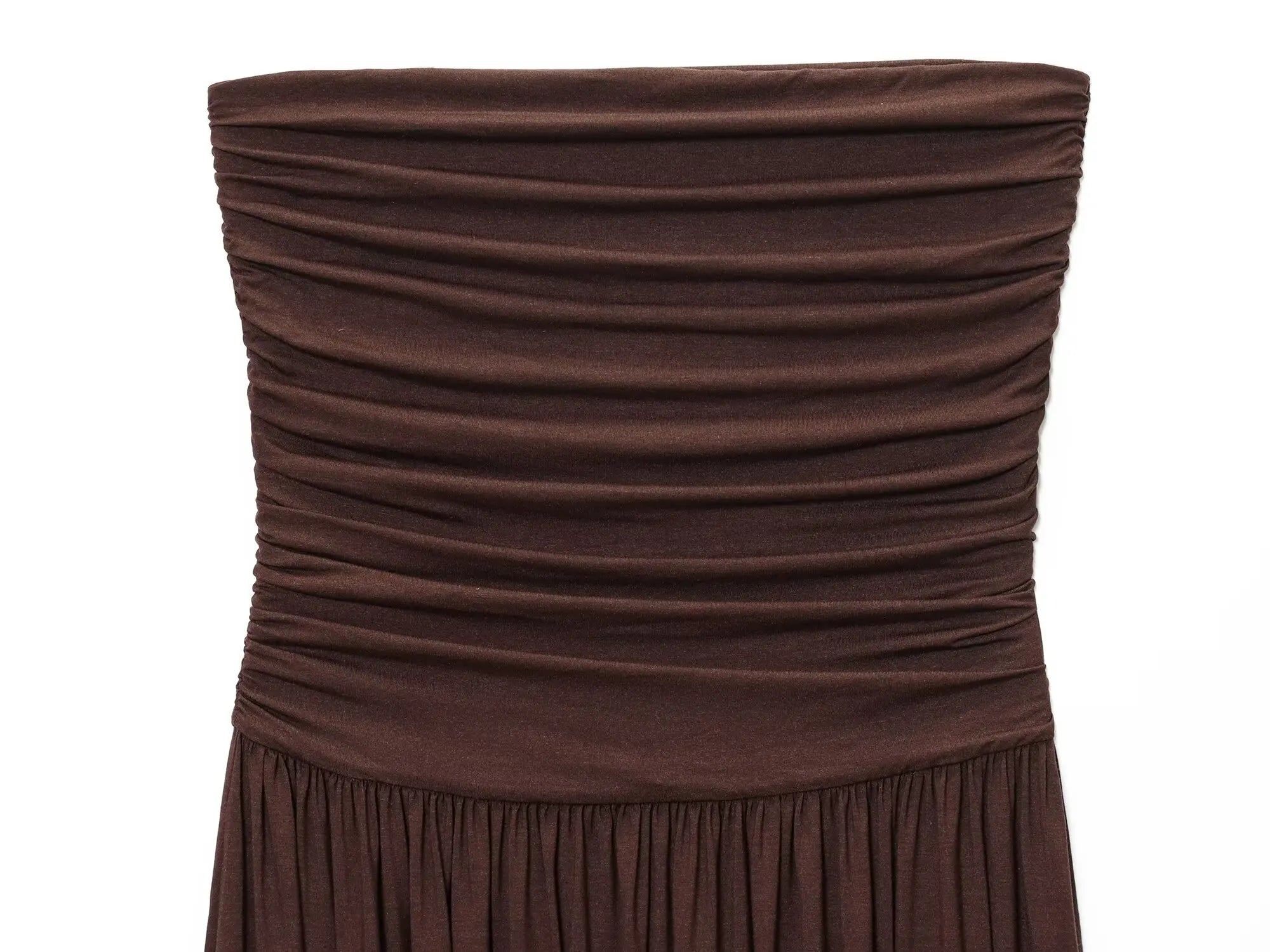 ETJ Off-Shoulder Strapless Dress 2026 – Elegant Pleated Women's Dress