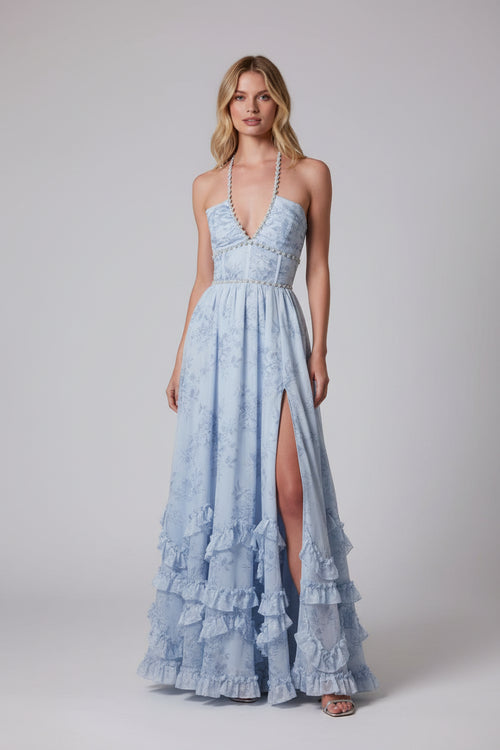 2026 Elegant Women’s Printed Maxi Dress – Slim Fit Spaghetti Strap, Flowy A-Line Beach & Vacation Dress